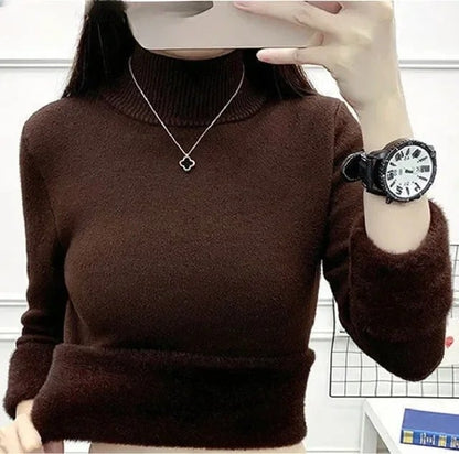 Women's Turtleneck Jumper with Fleece Lining | Ideal for Autumn/Winter