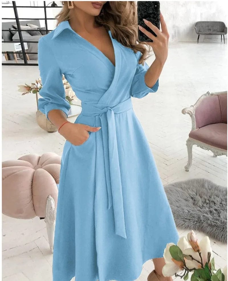 Lucy - Elegant Midi Dress - for Women | Great for Formal Occasions